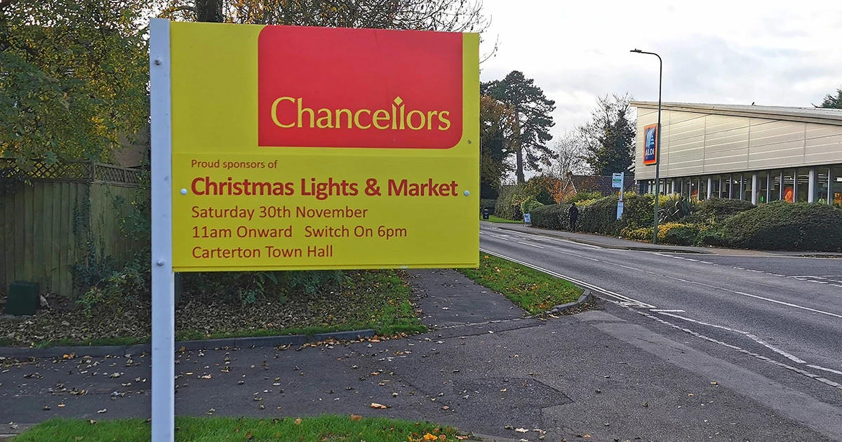 Chancellors Carterton are sponsoring the Christmas Light Switch On!